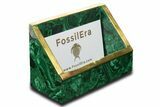 Wide Malachite Business Card Holder - DR Congo #335722-1